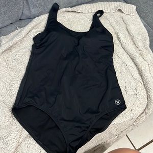 Black Hurley one-piece bathing suit